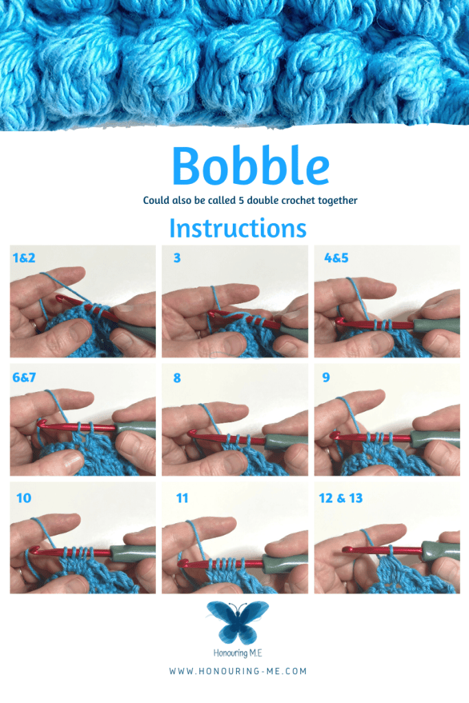 Bobble Stitch Tutorial – Honouring M.E. Crochet Blog